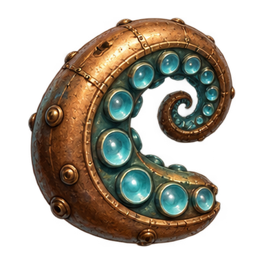 curled copper tentacle
