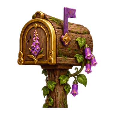 Wooden mailbox