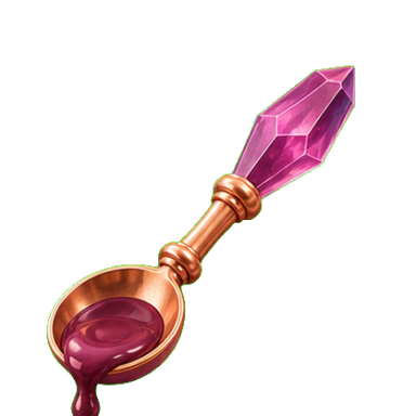 crystal wax spoon